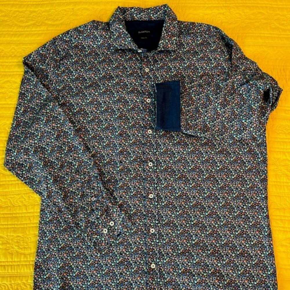 Bugatchi mens XXL Long Sleeve Fancy Jewels button down shirt